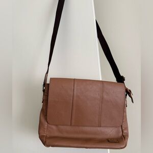 Brown Leather Messenger Bag
